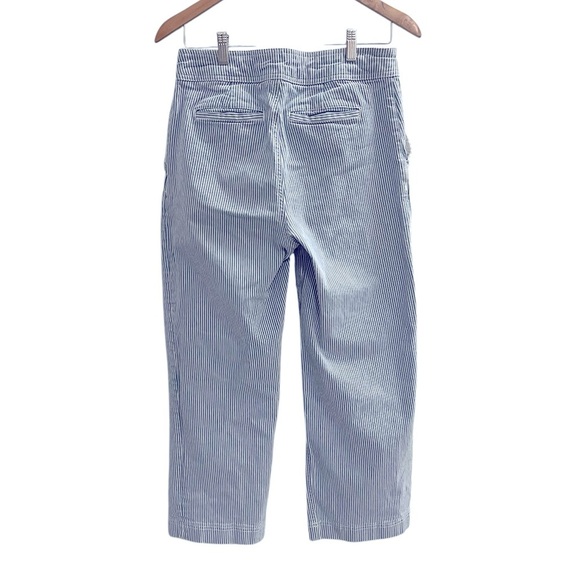 Boden Women's Blue Pinstripe Cropped Jeans Size 8 Long - Picture 2 of 7